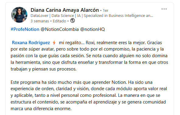 Diana Carina Testimonio